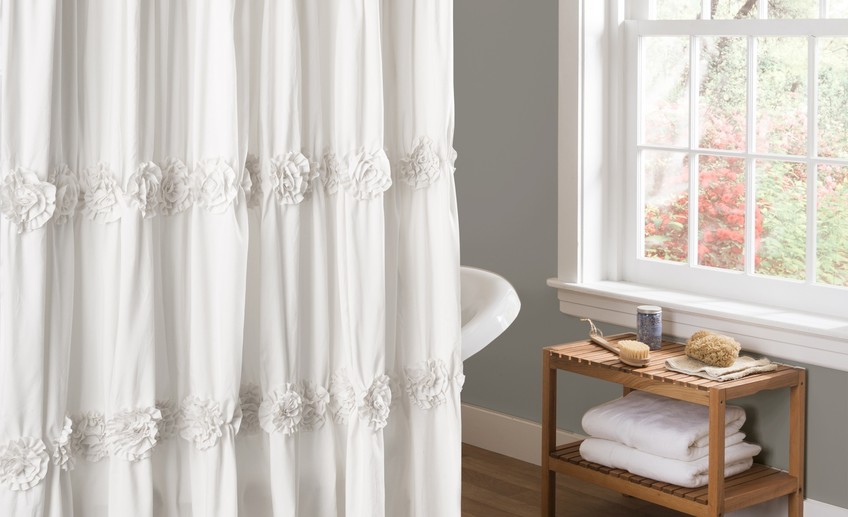 Wonderful white shower curtain bathroom with photos of white shower design at design