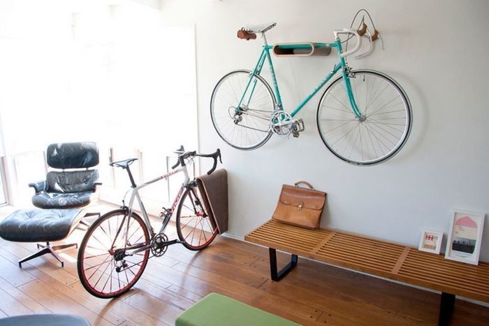 хранение велосипедов на стене