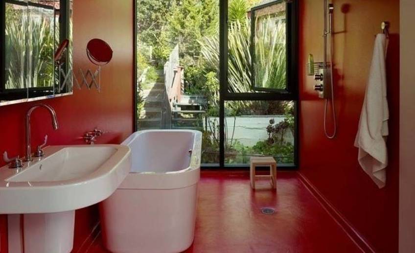 Wasserfeste epoxy farbe rot badezimmer aaarch