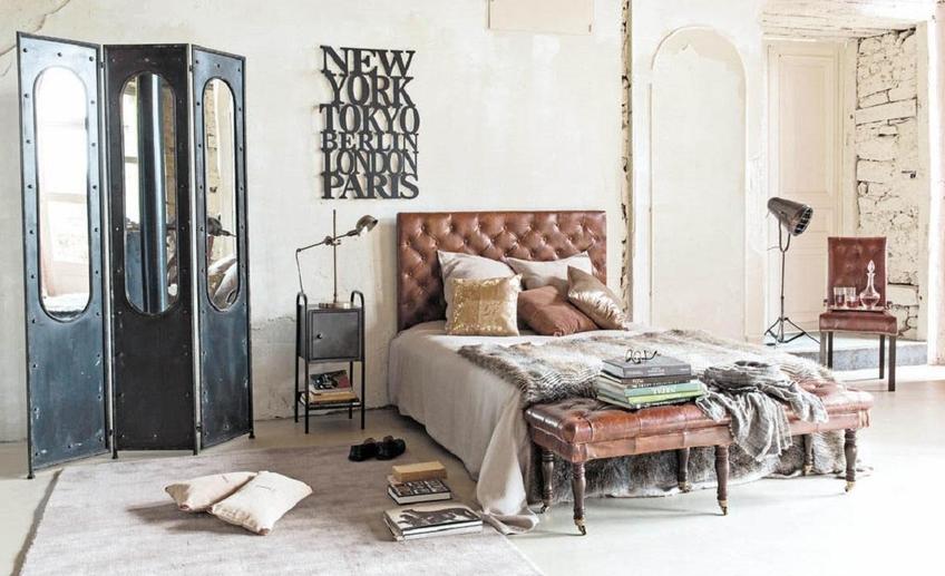 Vintage industrial furniture designs revive bedroom spaces