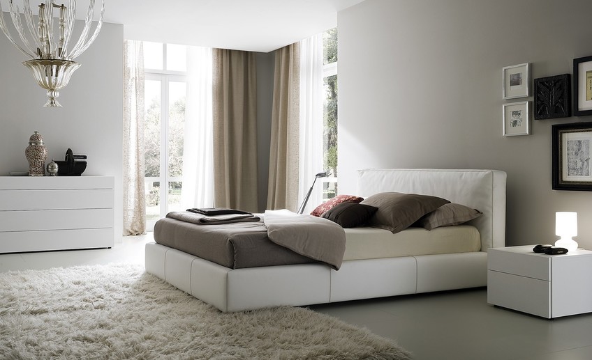 Modern bedroom rug curtain
