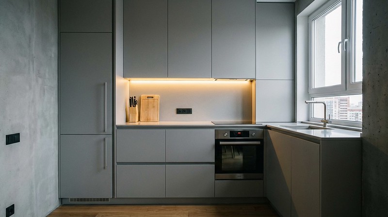 угловые кухни со столешницей