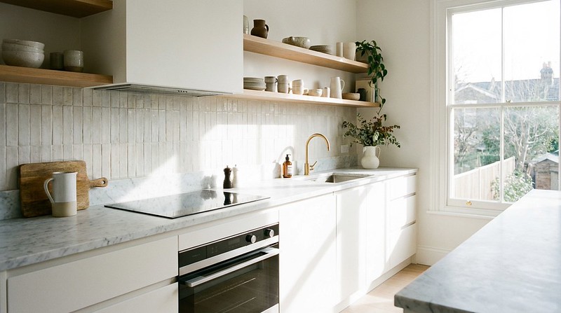 Кухня без навесных шкафов