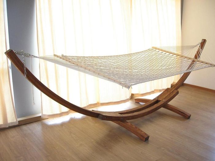 furniture exterior gorgeous wood arc hammock stand decoration with amazing wooden hammock chair stand and comfortable white nets also bright brown laminate flooring using large white curtains creativ