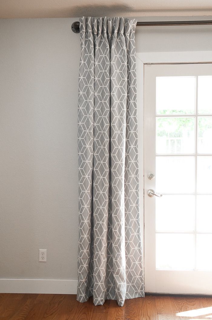 how to hang curtains over double doors 1