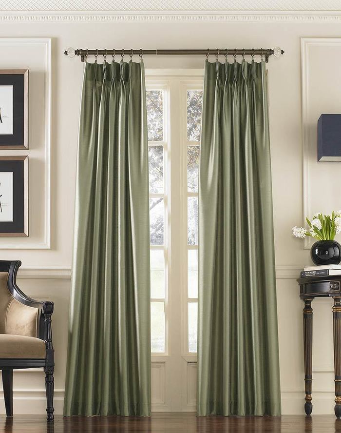 how to hang sheer curtains with drapes marquee faux silk pinch pleat drapery curtainworks image