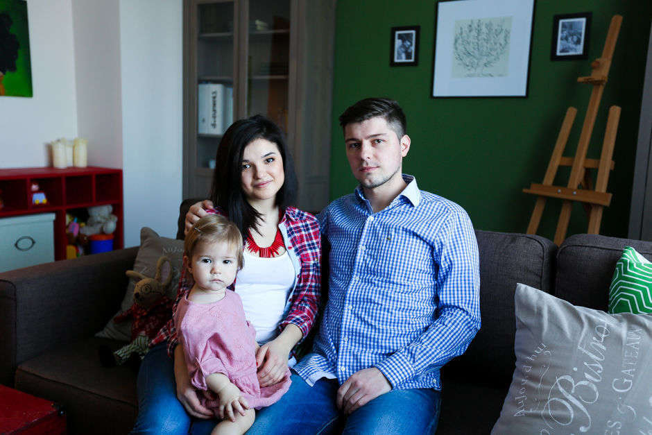 дизайнер Маша Колесникова с семьей