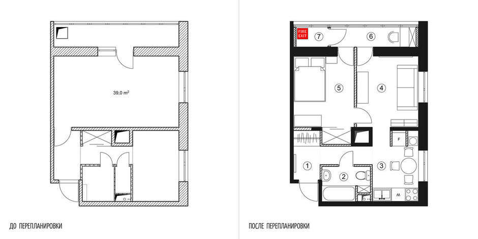 Двушка из однушки: подробности преображения небольшой квартиры в Строгино