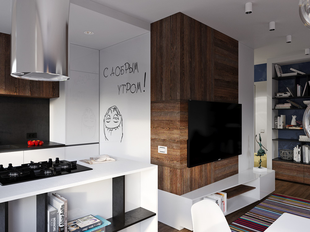 Студия 31 м² с кухонным островом – Студии
