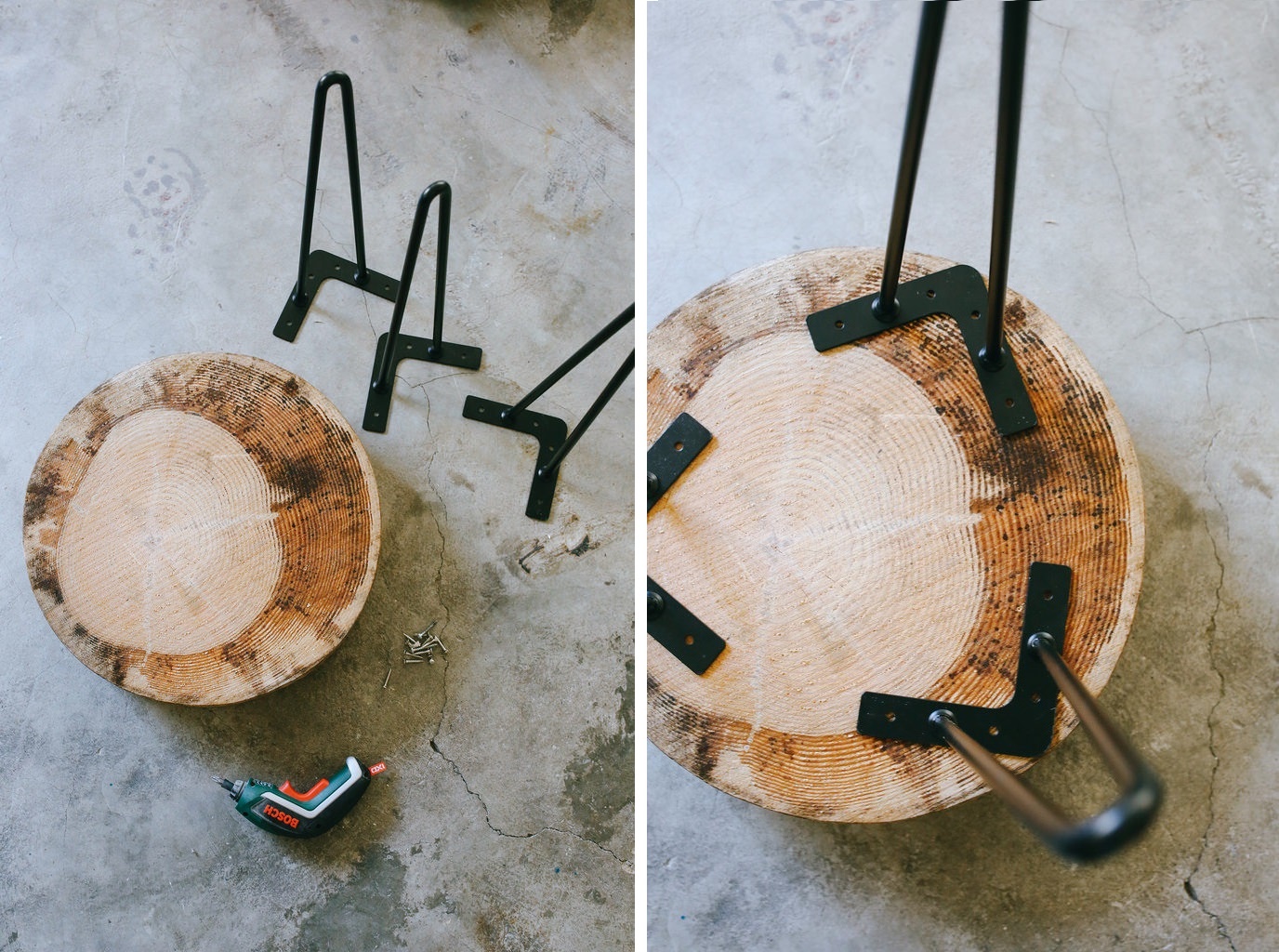 Кофейный столик своими руками из дерева круглый