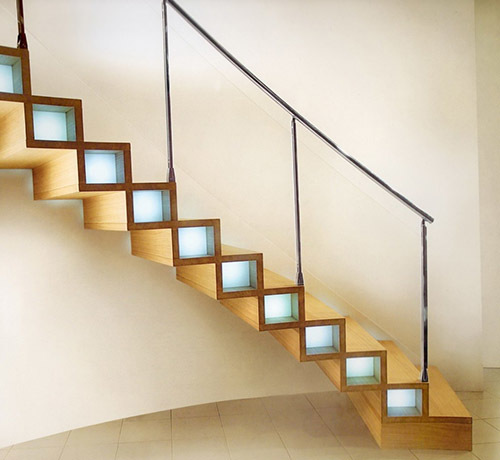 подсветка лестницы в доме фото