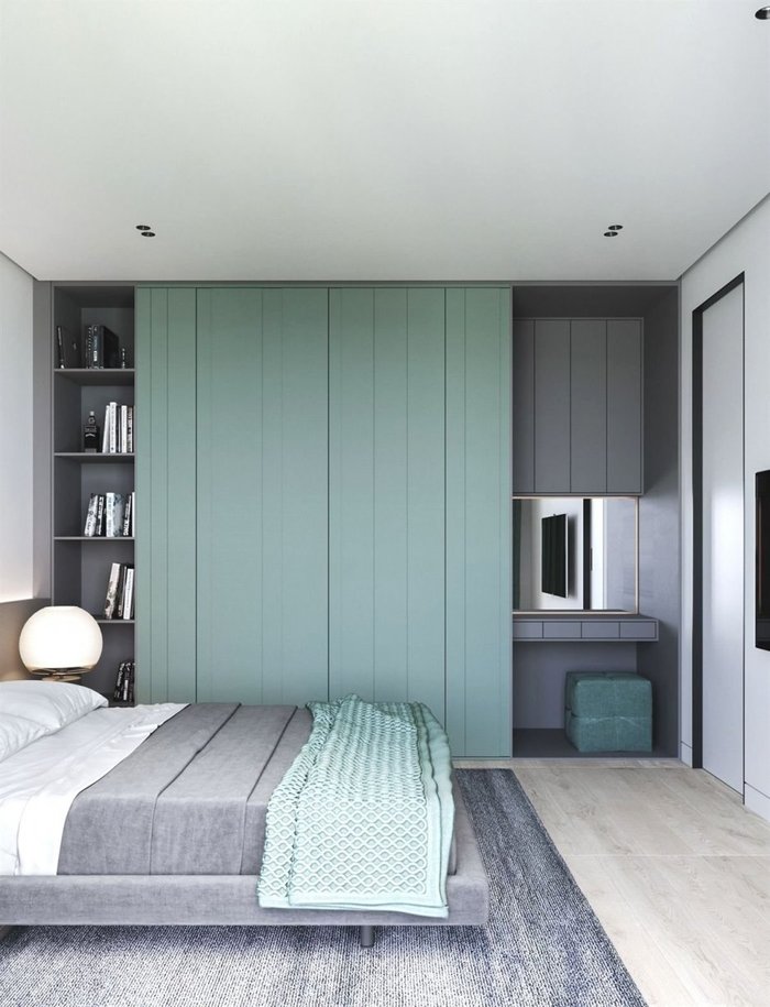 Дизайн спальни 15 кв м с диваном