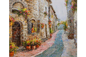 Thumb vlodarchyk kartina maslom sredizimnomorskij pejzazh italyanskie kanikuly n6 av161106