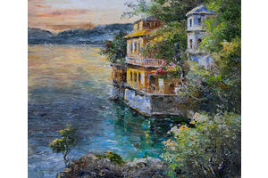 Thumb vlodarchyk kartina maslom sredizimnomorskij pejzazh italyanskie kanikuly n7 av161107