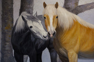 Thumb kamskij kartina maslom animalisticheskiy zhanr loshadi lyubov sk161104