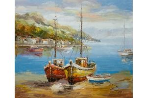 Thumb sharabarin kartina maslom sredizemnomorskij gorodskoj pejzazh sny ob italii n3 as161103