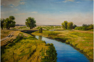 Thumb romm kartina maslom prirodnyj pejzazh maslom letnij iyul znojnyj polden ar161105