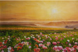 Thumb romm kartina maslom prirodnyj pejzazh maslom letnij rassvet nad holmami n2 ar161101