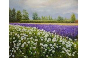 Thumb romm kartina maslom prirodnyj pejzazh maslom letnij s romashkovym polem ar161115