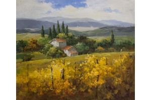 Thumb sharabarin kartina maslom sredizemnomorskij pejzazh vinogradniki rhony as161203