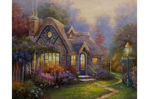 Thumb thomas kinkade kartina maslom kopiya pejzazh candlelight cottage tk161202