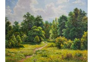 Thumb ivan shishkin copy kamskij kartina maslom pejzazh opushka listvennogo lesa is161101