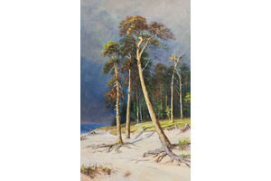 Thumb ivan shishkin copy kamskij kartina maslom pejzazh sosny na peschanom beregu is161102