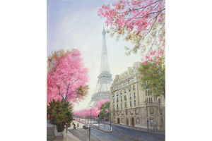 Thumb romm kartina maslom pejzazh gorodskoj paris vesnoj ar160706