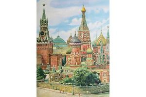 Thumb romm kartina maslom pejzazh kirpichnoe kruzhevo moskvy ar160402