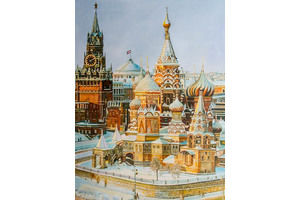 Thumb romm kartina maslom pejzazh moskva zimnee kruzhevo ar160401