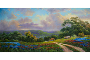 Thumb romm kartina maslom pejzazh pastoral cvetushhie luga ar150607