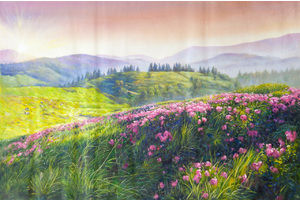 Thumb romm kartina maslom prirodnyj pejzazh maslom letnij rassvet nad holmami ar160701