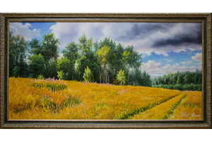 Thumb romm kartina maslom prirodnyj pejzazh maslom leto kogda cvetet ivan chaj ar160501