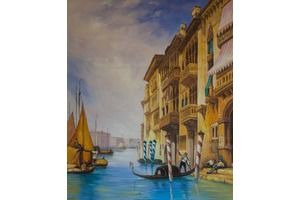 Thumb romm kartina maslom venice pejzazh copy william callow gondola v bolshom canale venecii ar160504