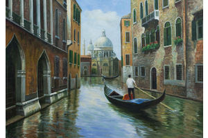 Thumb romm kartina maslom venice venecianskij pejzazh progulka po kanalam venecii n4 gondolier ar150813