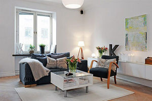 Thumb white color scandinavian apartment interior